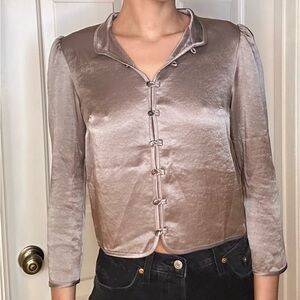 Wilfred Silk Button Down Blouse